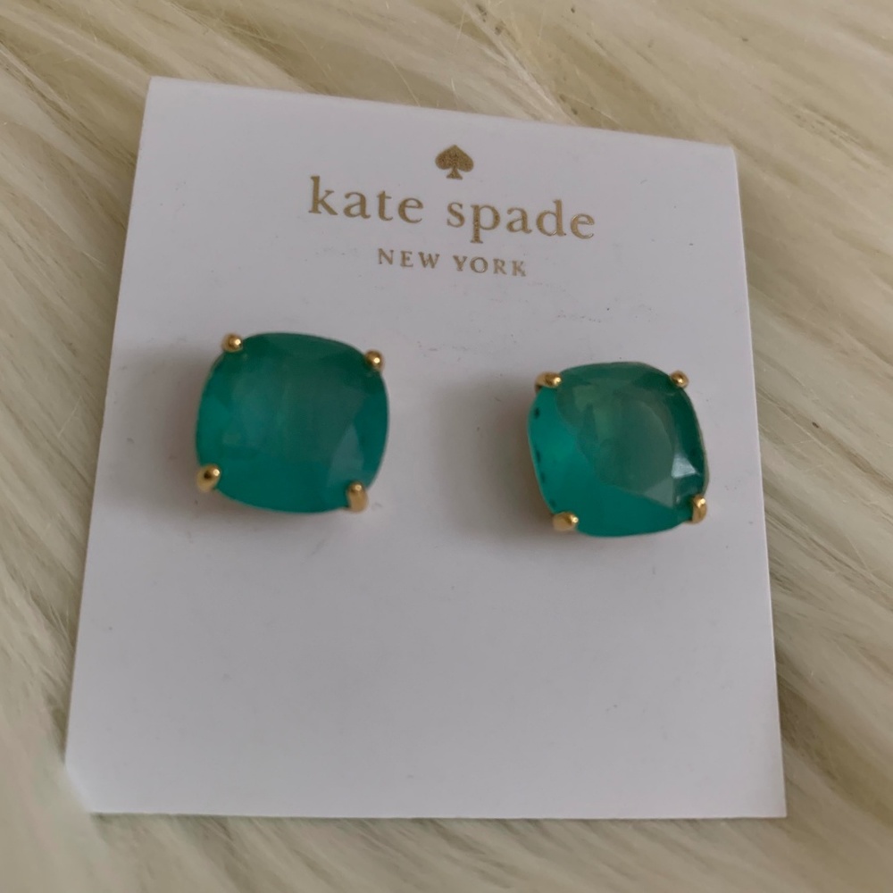 NWOT Kate Spade Round Square Stud Earrings